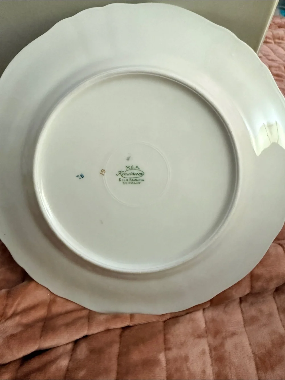Vintage K&A Krautheim Selb Bavaria Germany Floral Porcelain Plate Gold Trim